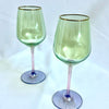 6 VERRES À PIED COULEUR