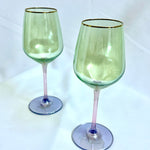 6 VERRES À PIED COULEUR