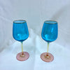 6 VERRES À PIED COULEUR