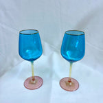 6 VERRES À PIED COULEUR