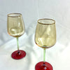 6 VERRES À PIED COULEUR