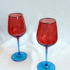 6 VERRES À PIED COULEUR