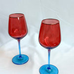 6 VERRES À PIED COULEUR