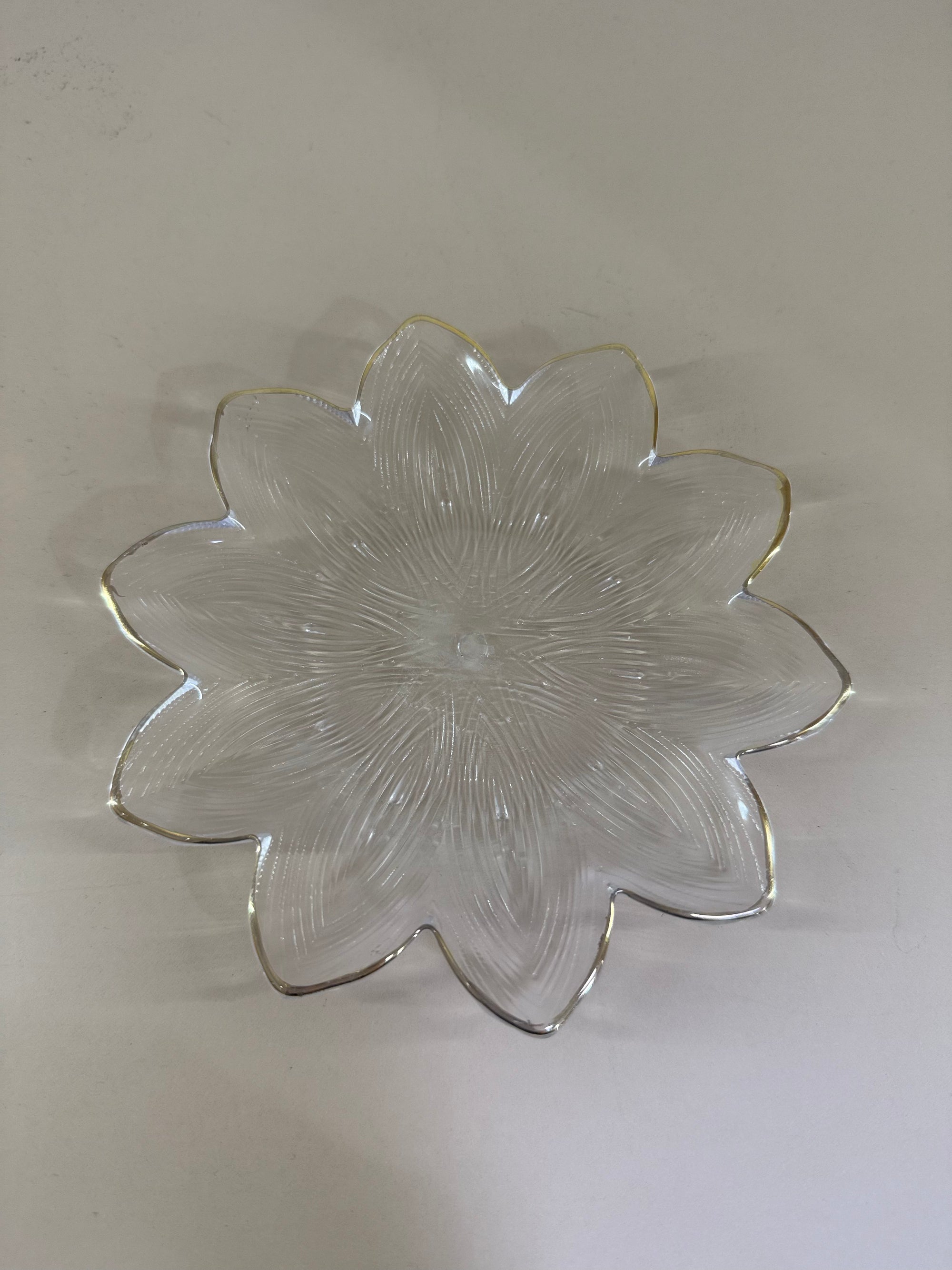 ASSIETTE FLEUR EN VERRE