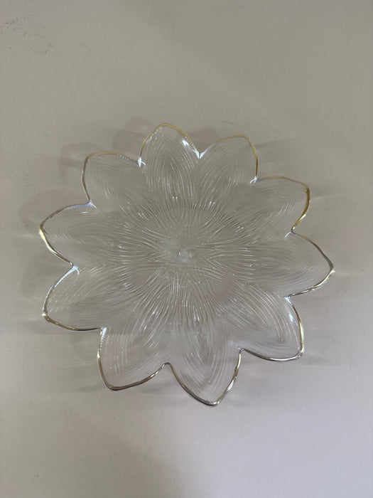 ASSIETTE FLEUR EN VERRE