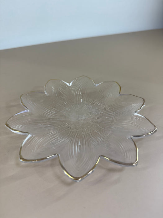 ASSIETTE FLEUR EN VERRE