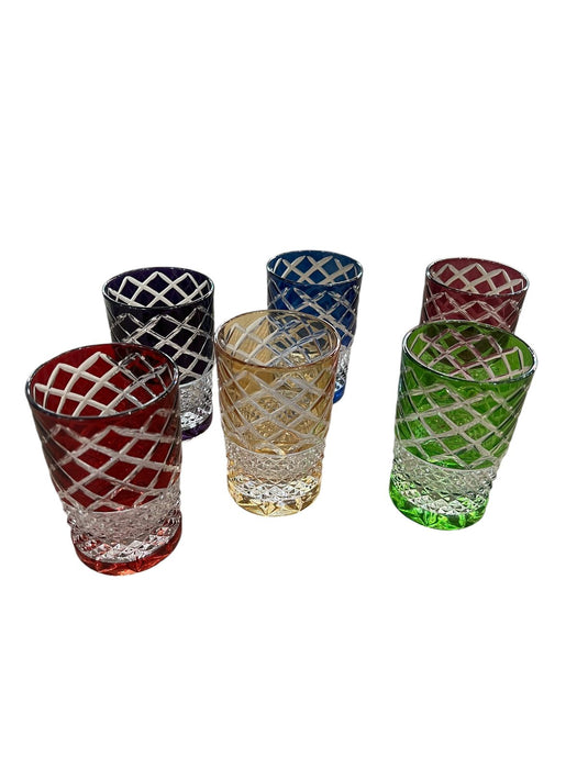 6 Verres à thé Cristal COULEUR