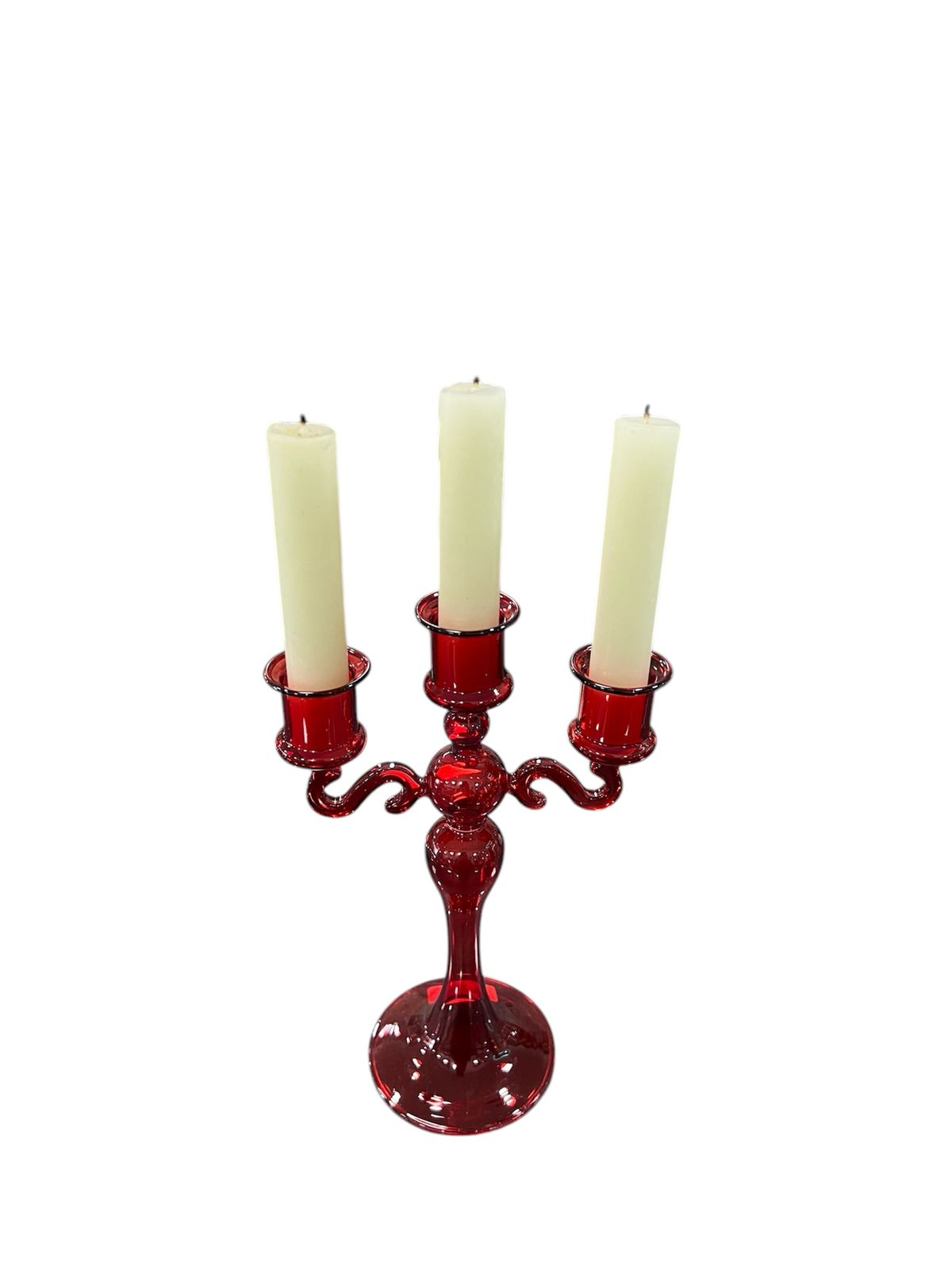 BOUGEOIRS EN VERRE ROUGE