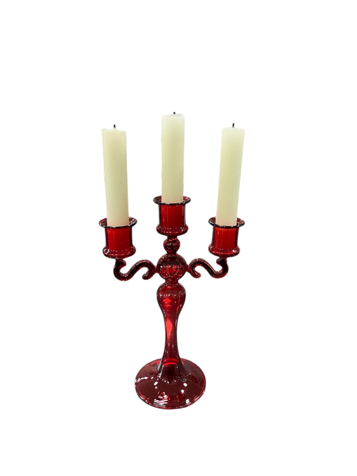 BOUGEOIRS EN VERRE ROUGE