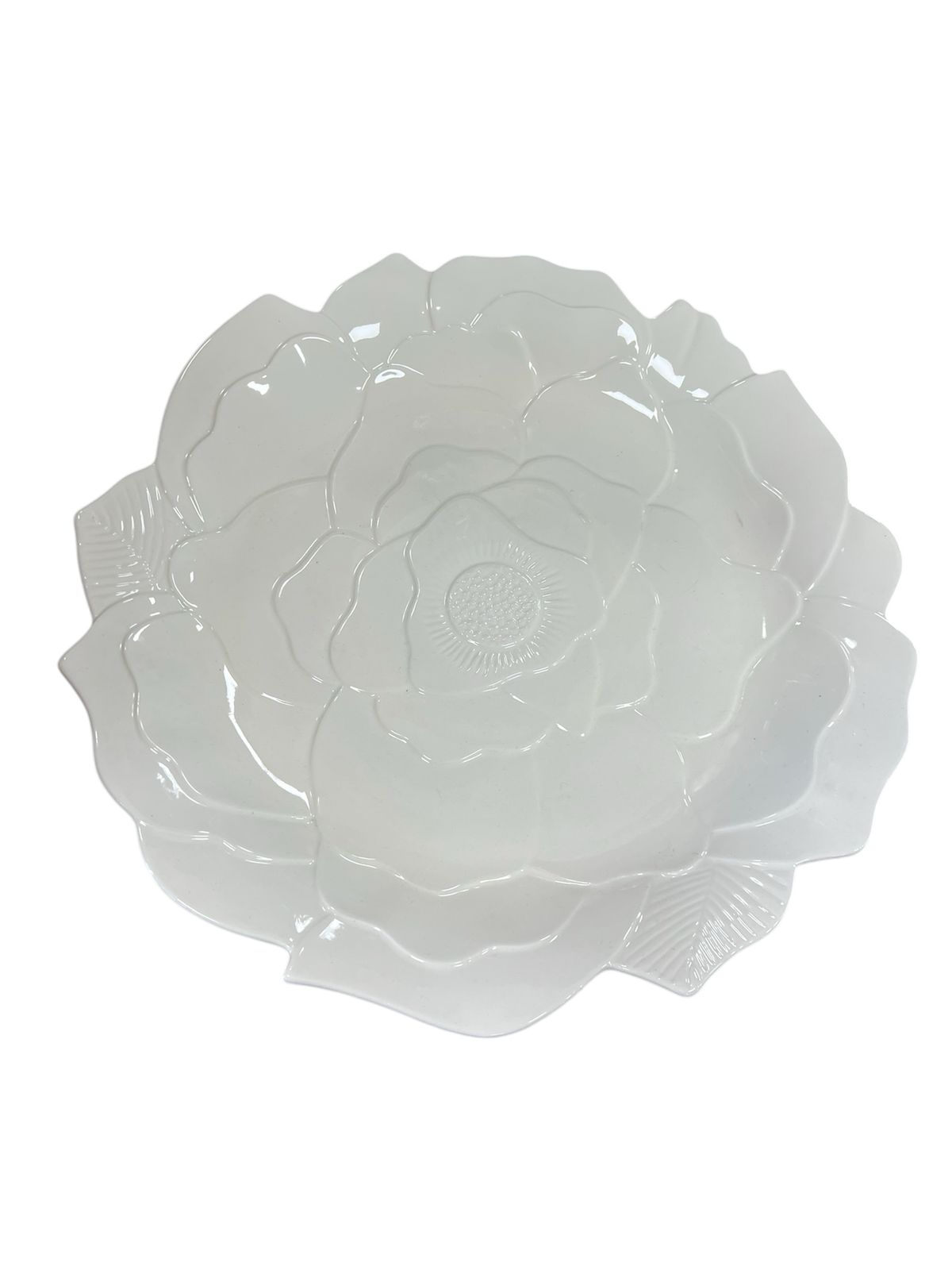 PLAT FLEUR PORCELAINE
