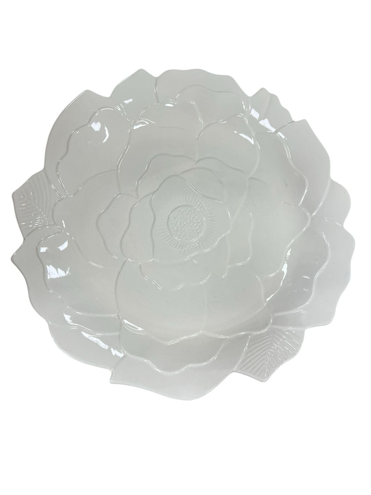PLAT FLEUR PORCELAINE