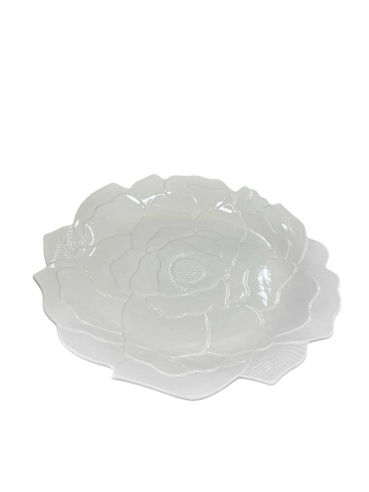 PLAT FLEUR PORCELAINE