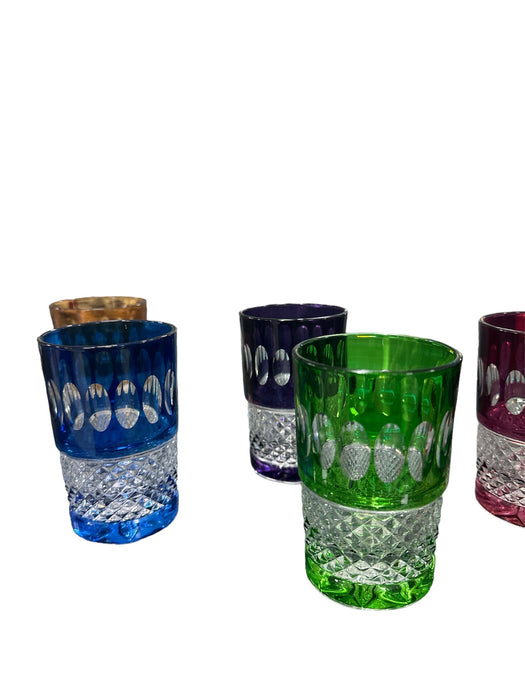 6 Verres à thé Cristal COULEUR