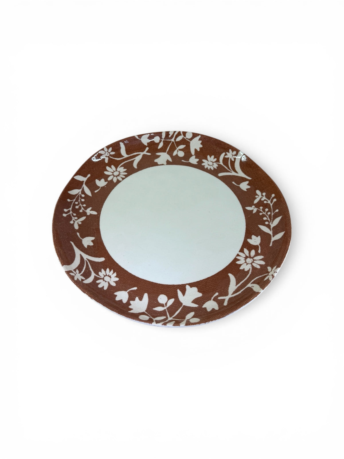 ASSIETTE FLEURS BLANC NUDE TERRA