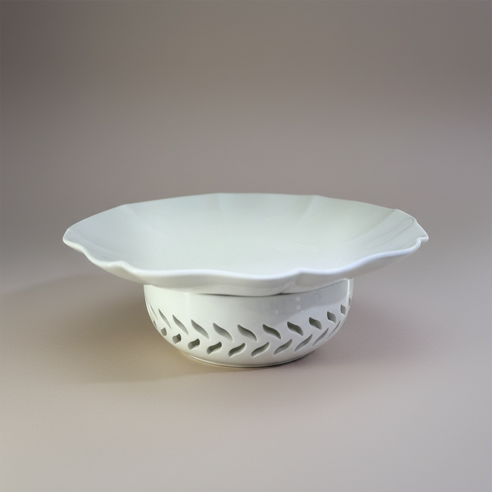 PLAT BLANC + SUPPORT ROND