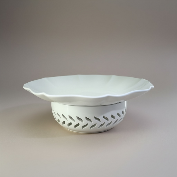 PLAT BLANC + SUPPORT ROND