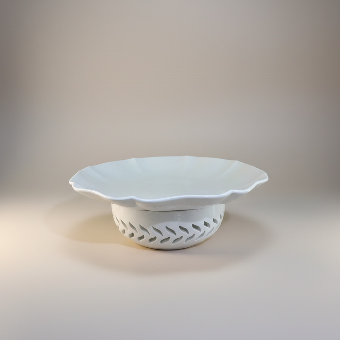 PLAT BLANC + SUPPORT ROND