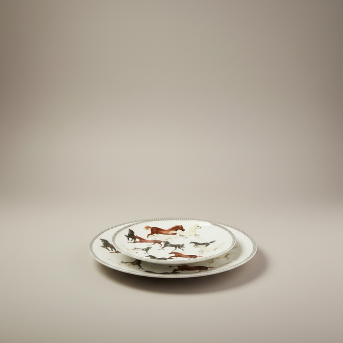 COFFRET 6 ASSIETTES CHEVAUX