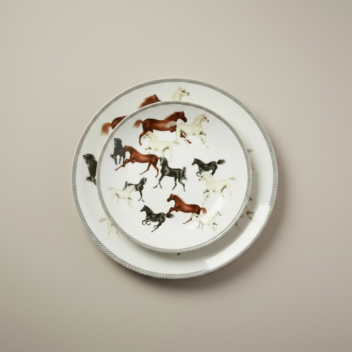 COFFRET 6 ASSIETTES CHEVAUX