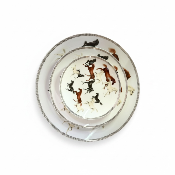 COFFRET 6 ASSIETTES CHEVAUX