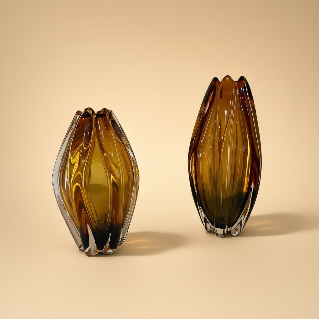 VASE ORANGE VERRE