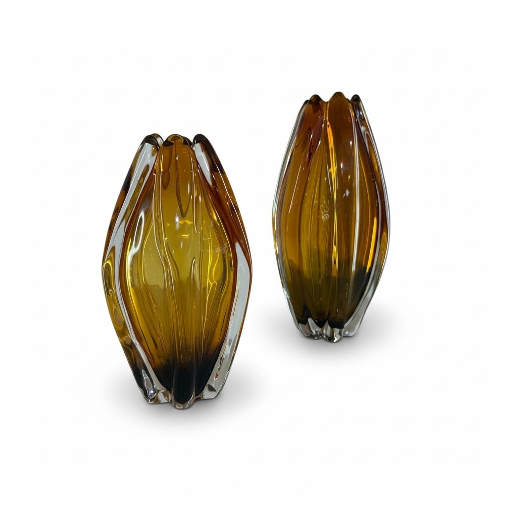 VASE ORANGE VERRE