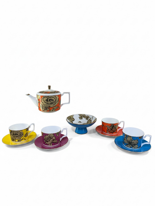 COFFRET À THÉ 10 PCS FLORA