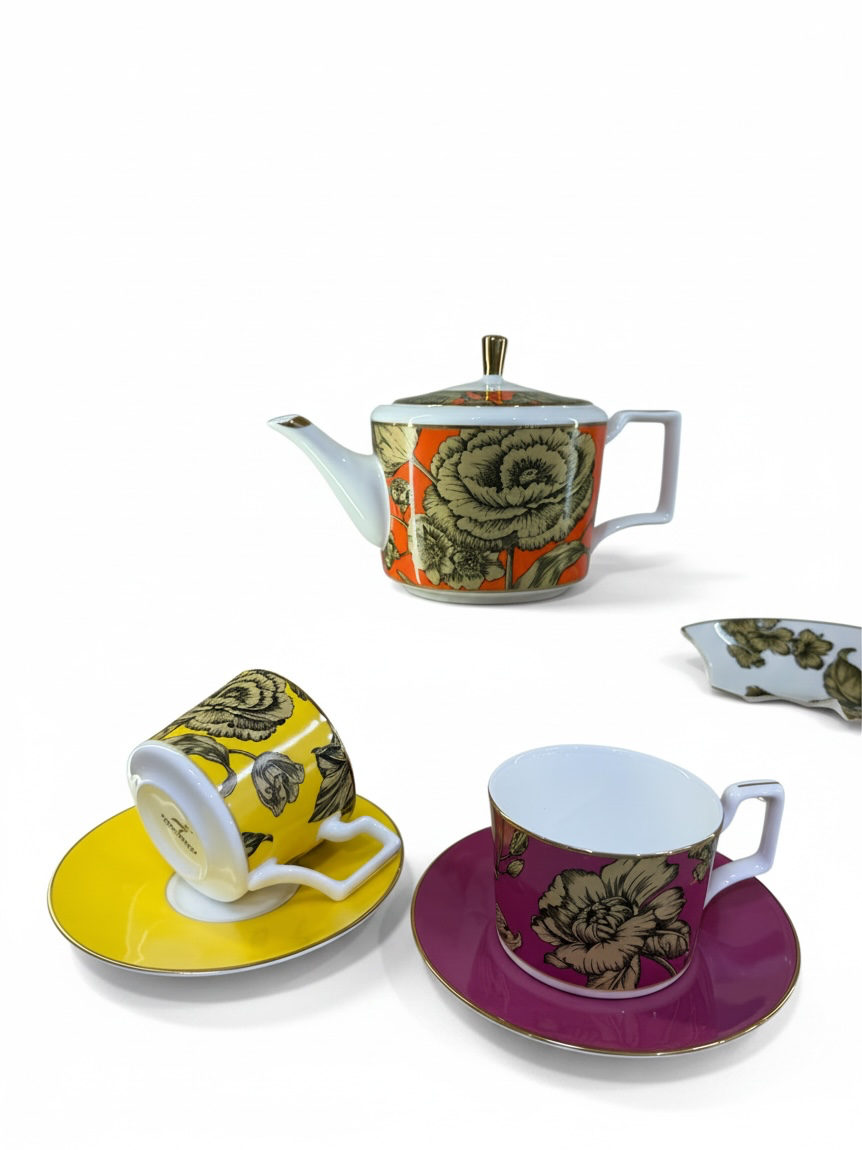 COFFRET À THÉ 10 PCS FLORA