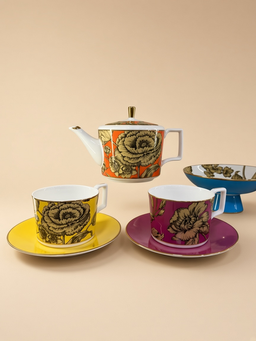 COFFRET À THÉ 10 PCS FLORA