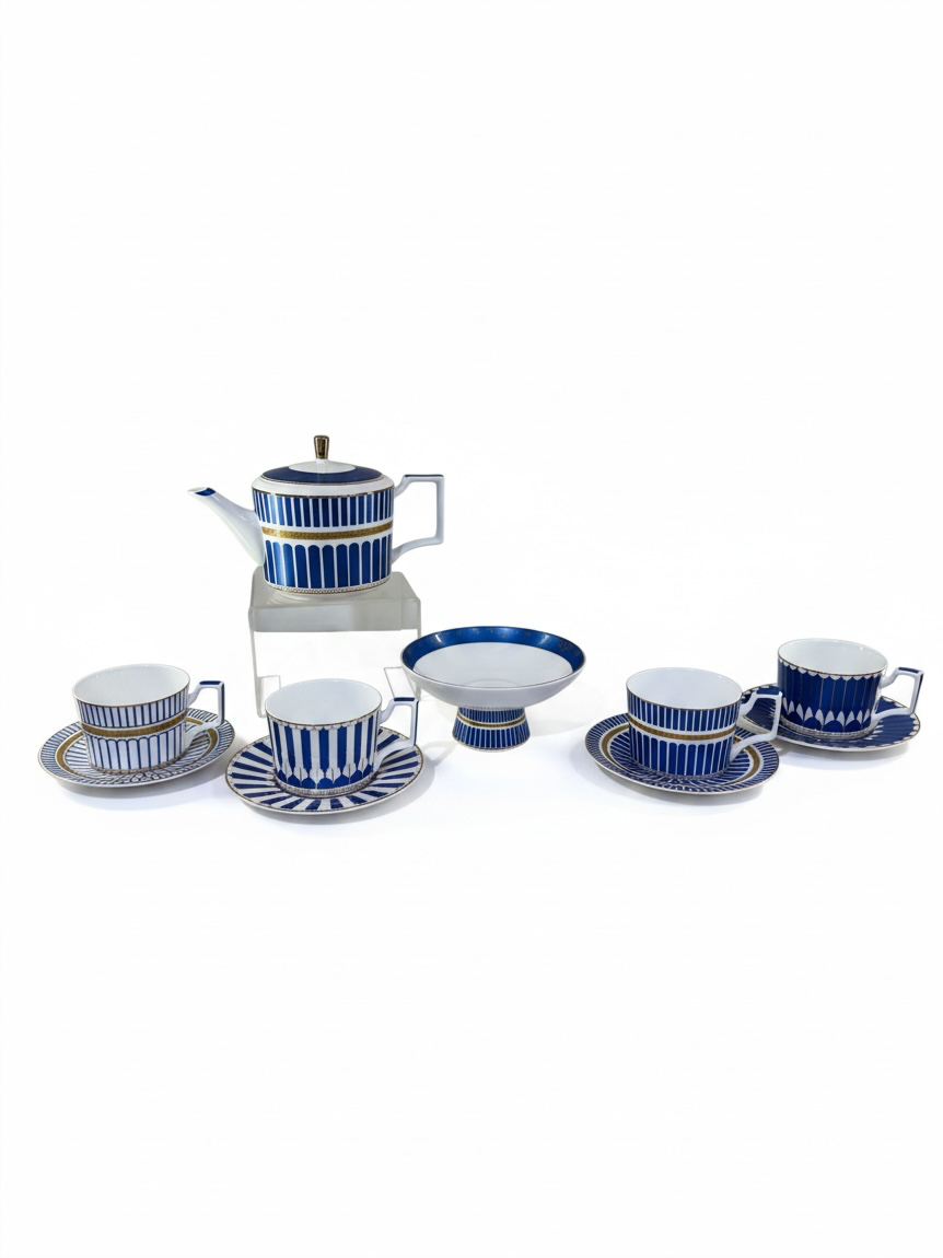 COFFRET À THÉ 10 PCS BLEU RIVIERA