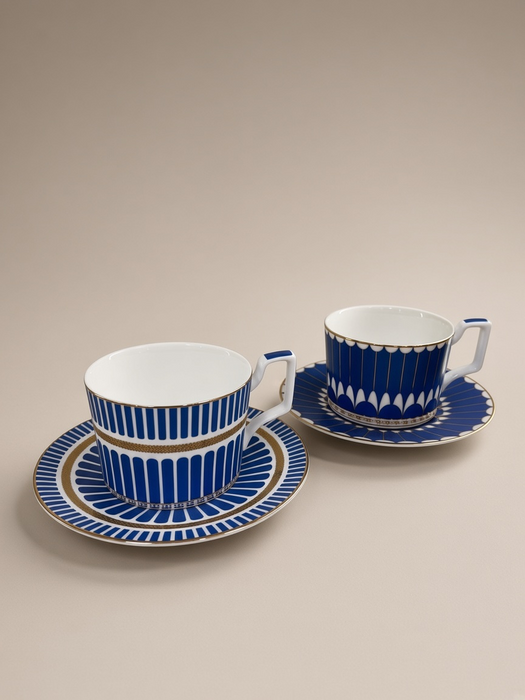 COFFRET À THÉ 10 PCS BLEU RIVIERA