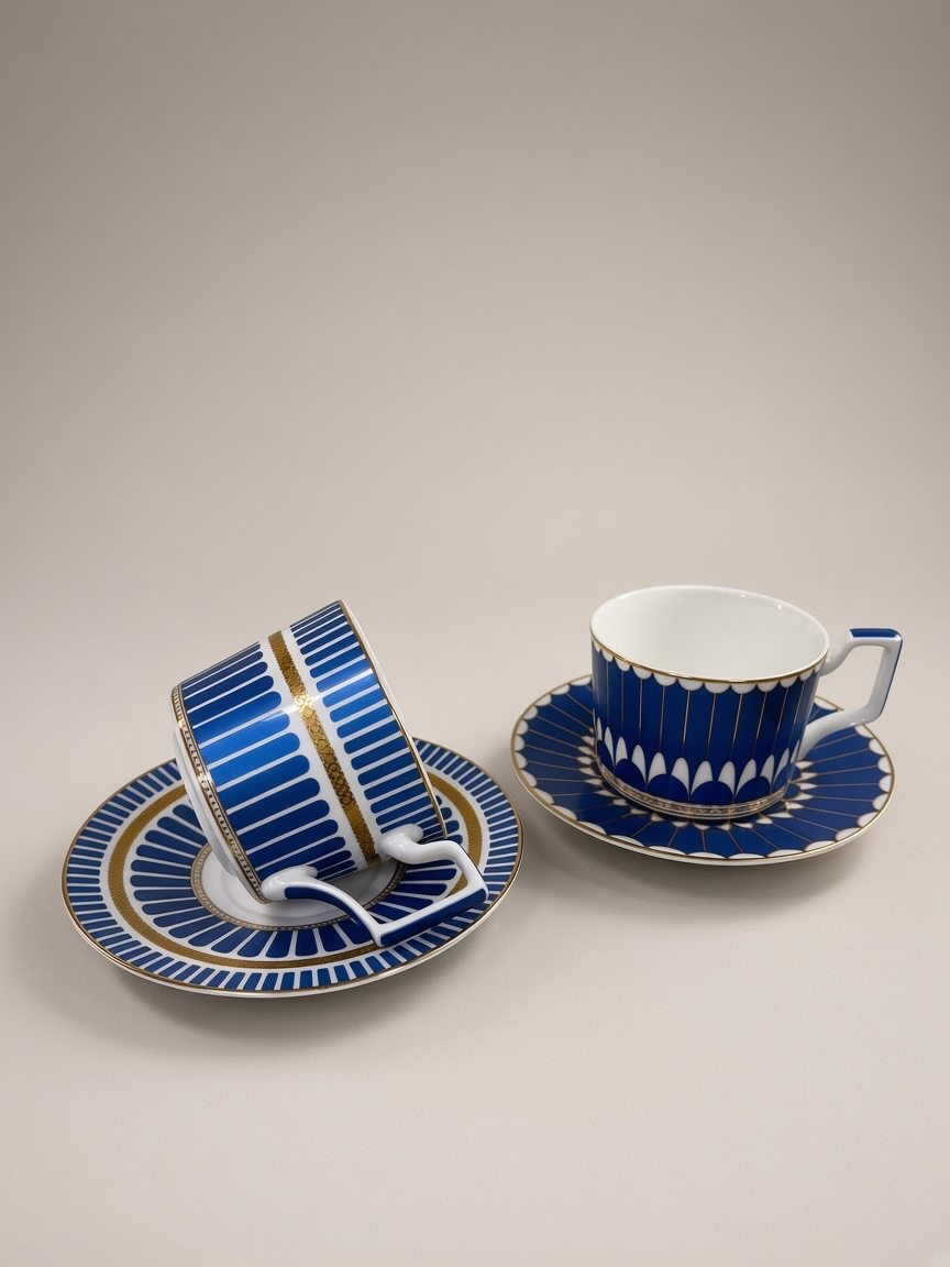 COFFRET À THÉ 10 PCS BLEU RIVIERA