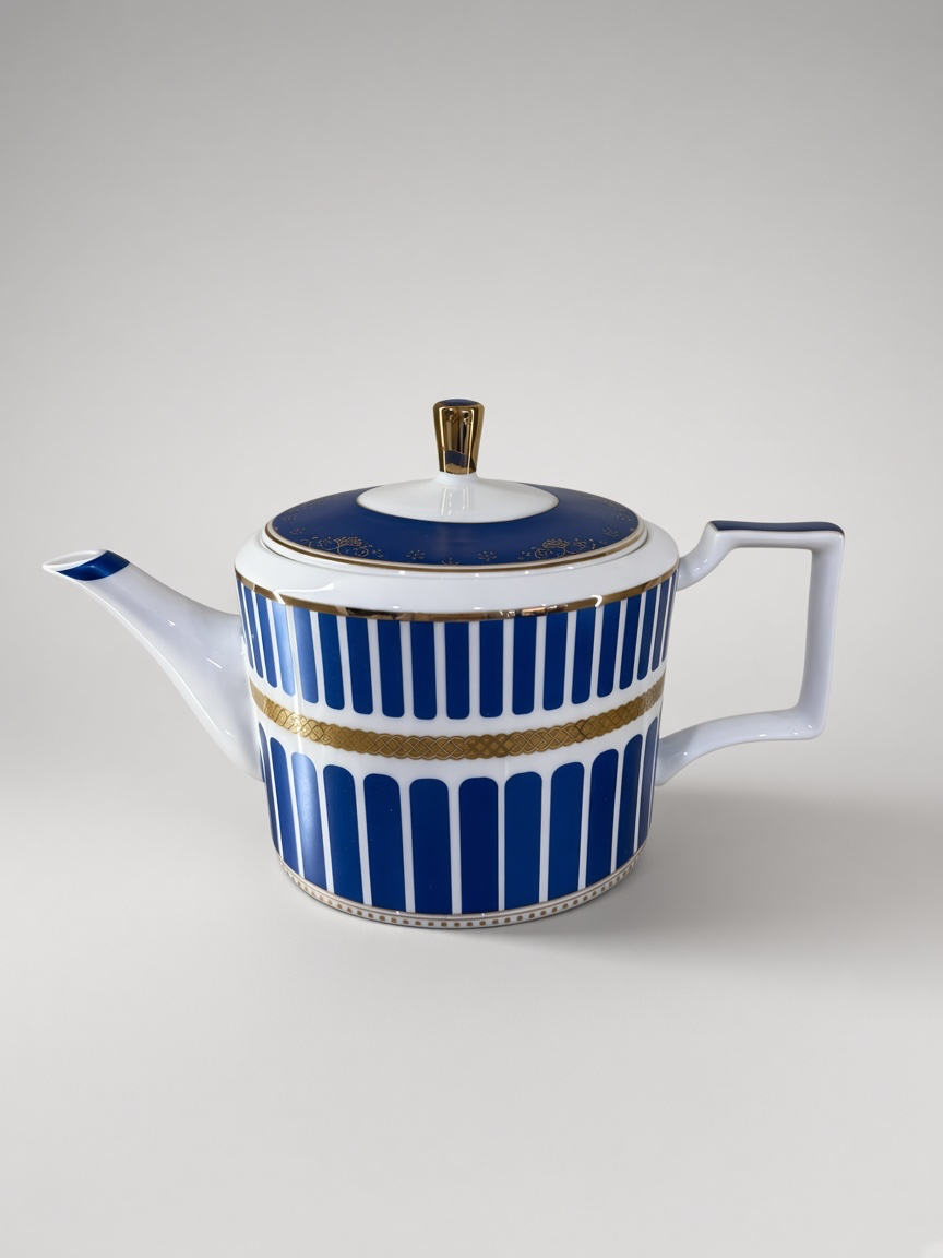 COFFRET À THÉ 10 PCS BLEU RIVIERA