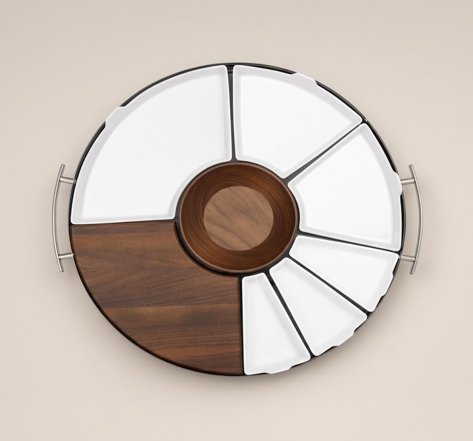 ENSEMBLE PLAT + MÉNAGÈRE 24 PCS
