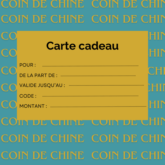 Carte-cadeau Coin De Chine