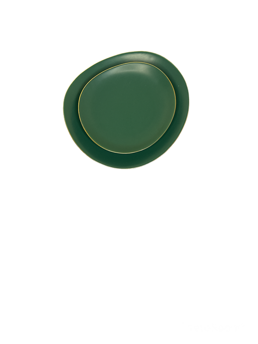 ASSIETTE VERTE 001A03 G