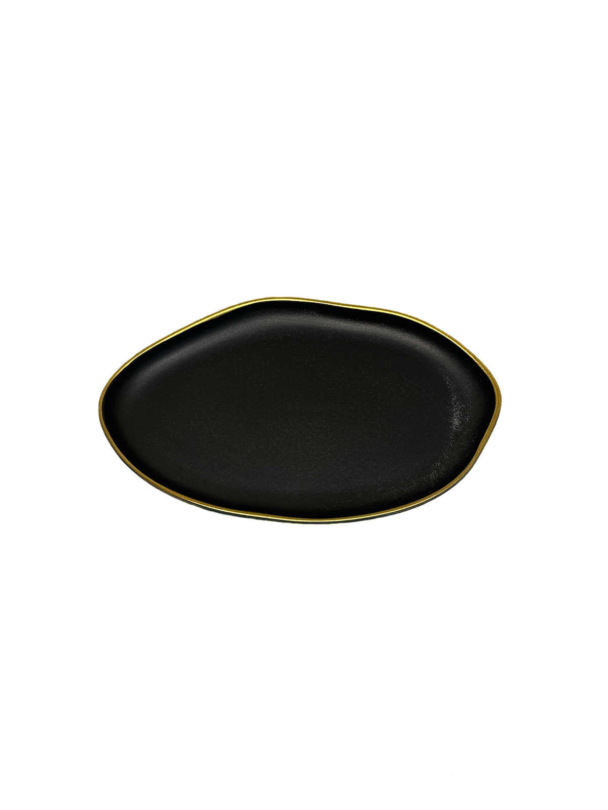ASSIETTE NOIR OVAL HS