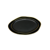 ASSIETTE NOIR OVAL HS