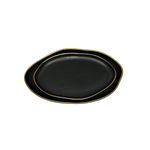 ASSIETTE NOIR OVAL HS